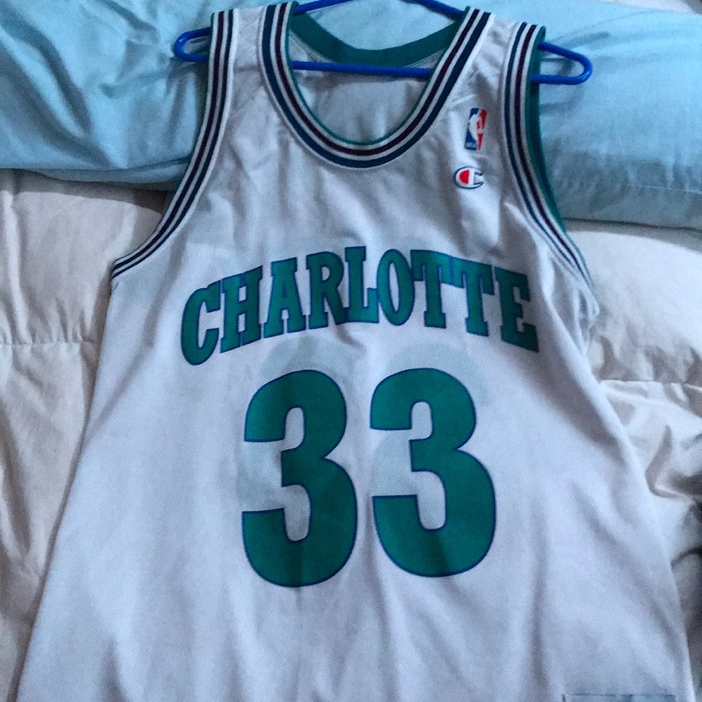 Alonzo Mourning Charlotte Hornets Champion Jersey